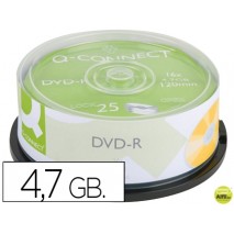 DVD-R Q-CONNECT CAPACIDAD 4,7GB DURACION 120MIN VELOCIDAD 16X