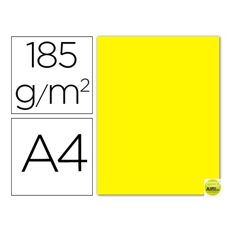 CARTULINA GUARRO DIN-A4 AMARILLO CANARIO 185 GR