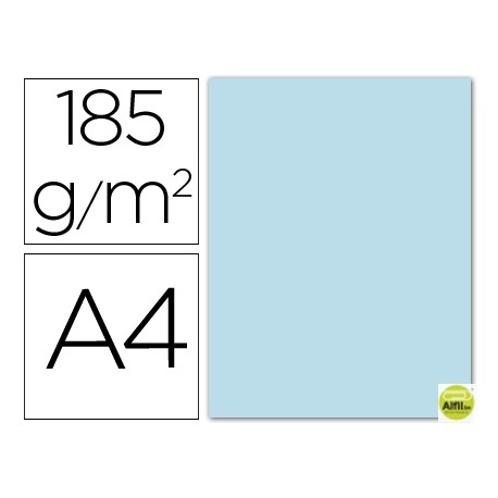 CARTULINA GUARRO DIN-A4 AZUL CIELO 185 GR