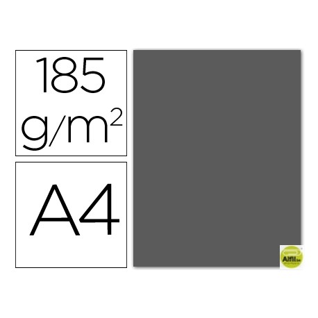 CARTULINA GUARRO DIN-A4 GRIS PLOMO 185 GR
