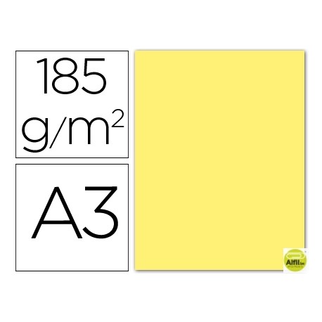 CARTULINA GUARRO DIN-A3 AMARILLO 185GRS.