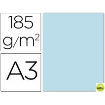CARTULINA GUARRO DIN-A3 AZUL CIELO 185GRS.