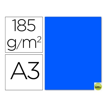CARTULINA GUARRO DIN-A3 AZUL MAR 185GRS.