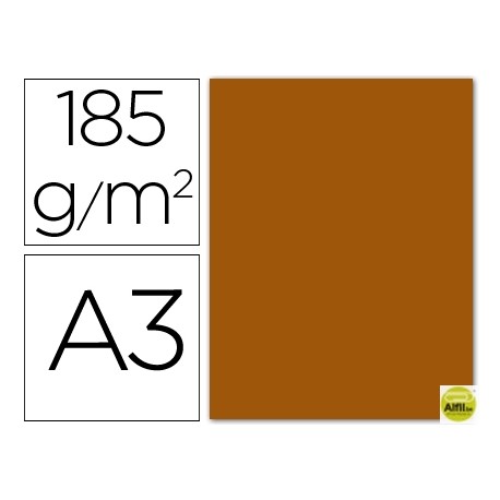 CARTULINA GUARRO DIN-A3 MARRON CHOCOLATE 185GRS.