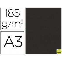 CARTULINA GUARRO DIN-A3 NEGRO 185GRS.