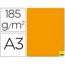 CARTULINA GUARRO DIN-A3 MANDARINA185GRS.