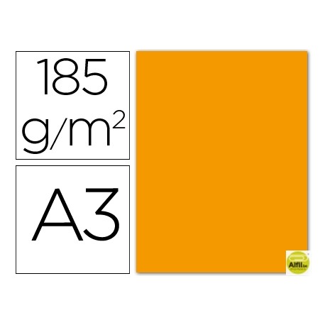 CARTULINA GUARRO DIN-A3 MANDARINA185GRS.
