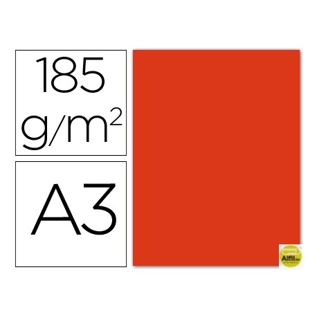 CARTULINA GUARRO DIN-A3 TOMATE 185GRS.