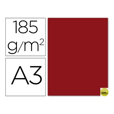 CARTULINA GUARRO DIN-A3 GRANATE 185GRS.