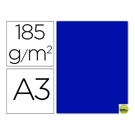 CARTULINA GUARRO DIN-A3 AZUL ULTRAMAR 185GRS.