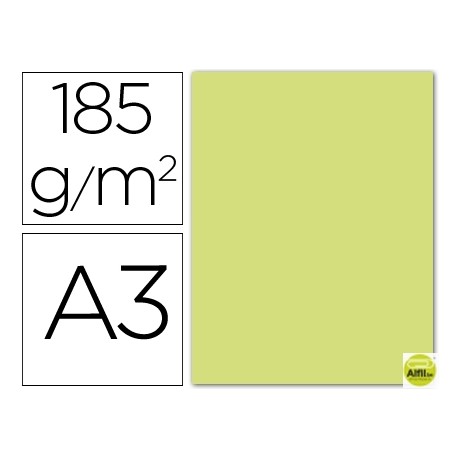 CARTULINA GUARRO DIN-A3 VERDE MANZANA 185GRS.