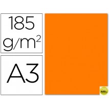 CARTULINA GUARRO DIN-A3 NARANJA FLUORESCENTE 185GRS.