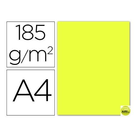 CARTULINA GUARRO DIN-A4 AMARILLO LIMON 185 GR