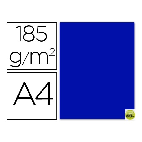 CARTULINA GUARRO DIN-A4 AZUL ULTRAMAR 185 GR