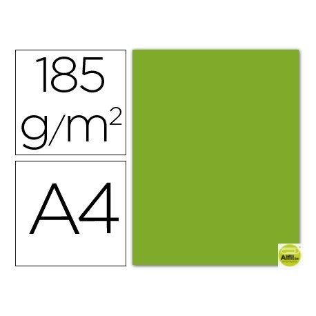 CARTULINA GUARRO DIN-A4 VERDE MANZANA 185 GR