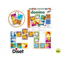 JUEGO DISET DIDACTICO DOMINO ANIMALES Y PUNTOS