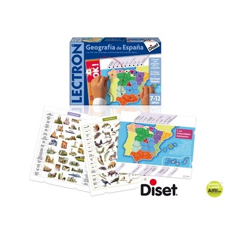 JUEGO DISET DIDACTICO LECTRON GEOGRAFIA DE ESPAÑA