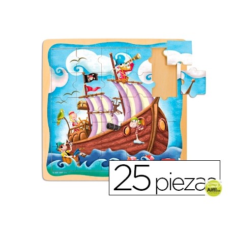 PUZZLE DISET BARCO PIRATA 25 PIEZAS