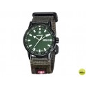 RELOJ WENGER COMMANDO BLACK LINE DIAL VERDE CORREA NYLON VERDE