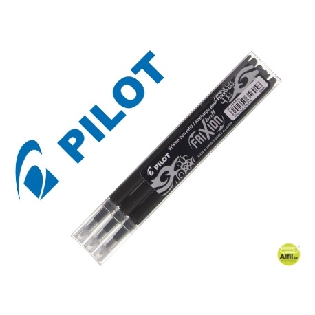 RECAMBIO BOLIGRAFO PILOT FRIXION BALL NEGRO CAJA DE 3 UNIDADES