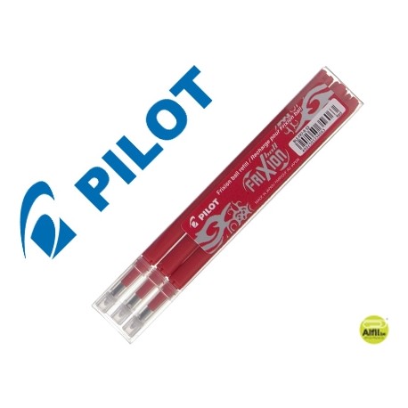 RECAMBIO BOLIGRAFO PILOT FRIXION BALL ROJO CAJA DE 3 UNIDADES