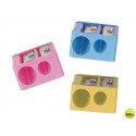 SACAPUNTAS MOR 332 PLASTICO RECTANGULAR 2 USOS COLORES SURTIDOS