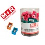 SACAPUNTAS MOR 304 PLASTICO RECTANGULAR 1 USO COLORES SURTIDOS