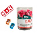 SACAPUNTAS MOR 304 PLASTICO RECTANGULAR 1 USO COLORES SURTIDOS