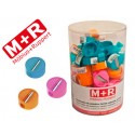 SACAPUNTAS MOR 324 PLASTICO REDONDO 1 USO COLORES SURTIDOS