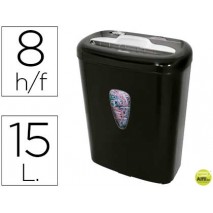DESTRUCTORA DE DOCUMENTOS Q-CONNECT KF15545 CAPACIDAD DE CORTE 8 H DESTRUYE GRAPAS CLIPS CD Y TARJET