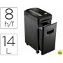 DESTRUCTORA DE DOCUMENTOS Q-CONNECT KF15547 CAPACIDAD DE CORTE 8 H DESTRUYE GRAPAS CLIPS Y TARJETAS