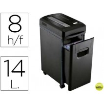 DESTRUCTORA DE DOCUMENTOS Q-CONNECT KF15547 CAPACIDAD DE CORTE 8 H DESTRUYE GRAPAS CLIPS Y TARJETAS