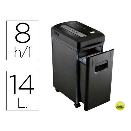 DESTRUCTORA DE DOCUMENTOS Q-CONNECT KF15547 CAPACIDAD DE CORTE 8 H DESTRUYE GRAPAS CLIPS Y TARJETAS