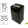 DESTRUCTORA DE DOCUMENTOS Q-CONNECT KF15553 CAPACIDAD DE CORTE 15 H DESTRUYE GRAPAS CLIPS CD Y TARJE