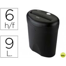 DESTRUCTORA DE DOCUMENTOS Q-CONNECT KF15541 CAPACIDAD DE CORTE 6 H DESTRUYE GRAPAS PEQUEÑAS