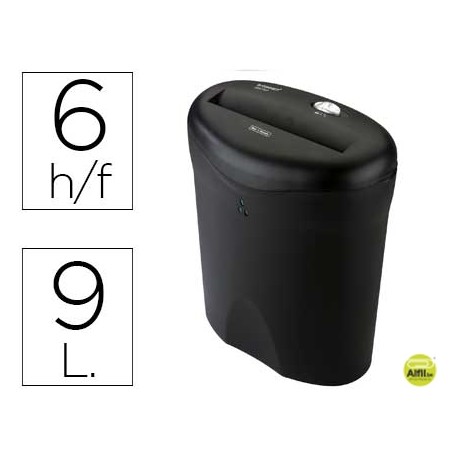 DESTRUCTORA DE DOCUMENTOS Q-CONNECT KF15541 CAPACIDAD DE CORTE 6 H DESTRUYE GRAPAS PEQUEÑAS