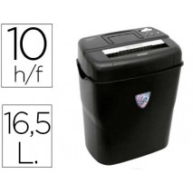 DESTRUCTORA DE DOCUMENTOS Q-CONNECT KF15549 CAPACIDAD DE CORTE 10 H DESTRUYE GRAPAS CLIPS CD Y TARJE