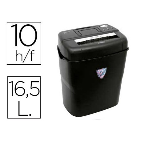 DESTRUCTORA DE DOCUMENTOS Q-CONNECT KF15549 CAPACIDAD DE CORTE 10 H DESTRUYE GRAPAS CLIPS CD Y TARJE