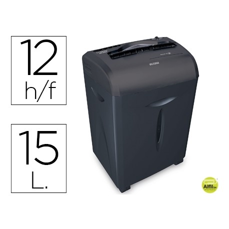 DESTRUCTORA DE DOCUMENTOS Q-CONNECT KF15551 CAPACIDAD DE CORTE 12 H DESTRUYE GRAPAS CLIPS CD Y TARJE