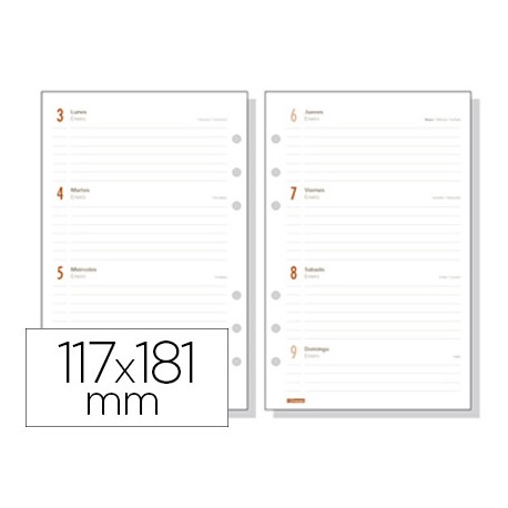 RECAMBIO AGENDA FINOCAM OPEN 500 ANUALIDAD SEMANA VISTA APAISADA 117X181 MM