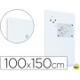 PIZARRA ROCADA MAGNETICA BLANCA CON SISTEMA SKI WHITEBOARD 100X150 CM