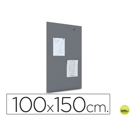 PIZARRA ROCADA MAGNETICA NEGRA CON SISTEMA SKI WHITEBOARD 100X150 CM