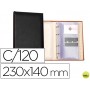 TARJETERO AUTOGRAPH 4 ANILLAS 20 FUNDAS CON INDICE ALFABETICO PARA 120 TARJETAS 230X140 MM COLOR NEG