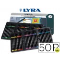 ROTULADOR LYRA HI QUALITY ART PEN CAJA METALICA 50 COLORES SURTIDOS