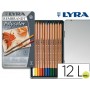 LAPICES DE COLORES LYRA REMBRANDT POLYCOLOR CAJA METALICA 12 COLORES SURTIDOS