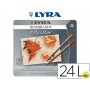 LAPICES DE COLORES LYRA REMBRANDT POLYCOLOR CAJA METALICA 24 COLORES SURTIDOS