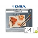 LAPICES DE COLORES LYRA REMBRANDT POLYCOLOR CAJA METALICA 24 COLORES SURTIDOS