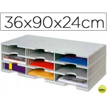 ARCHIVADOR MODULAR ARCHIVODOC TRIO ESTANDAR CON 9 CASILLAS 360X900X240MM
