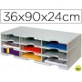 ARCHIVADOR MODULAR ARCHIVODOC TRIO ESTANDAR CON 9 CASILLAS 360X900X240MM