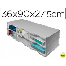 ARCHIVADOR MODULAR ARCHIVODOC TRIO JUMBO CON 6 CASILLAS 360X900X275 MM